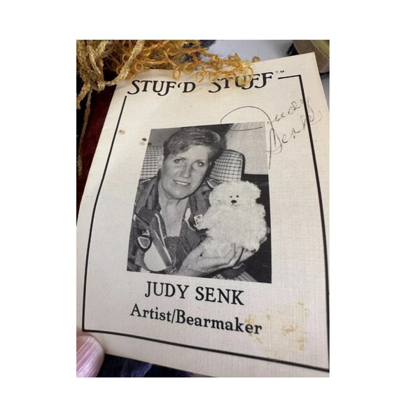 Vtg 9Os Judy Senk Artist Bear Star Collectible English Mohair jointed Teddy Bear - Picture 2 of 15
